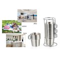 Stainless Steel Coffee Stacked Cups 4 Set